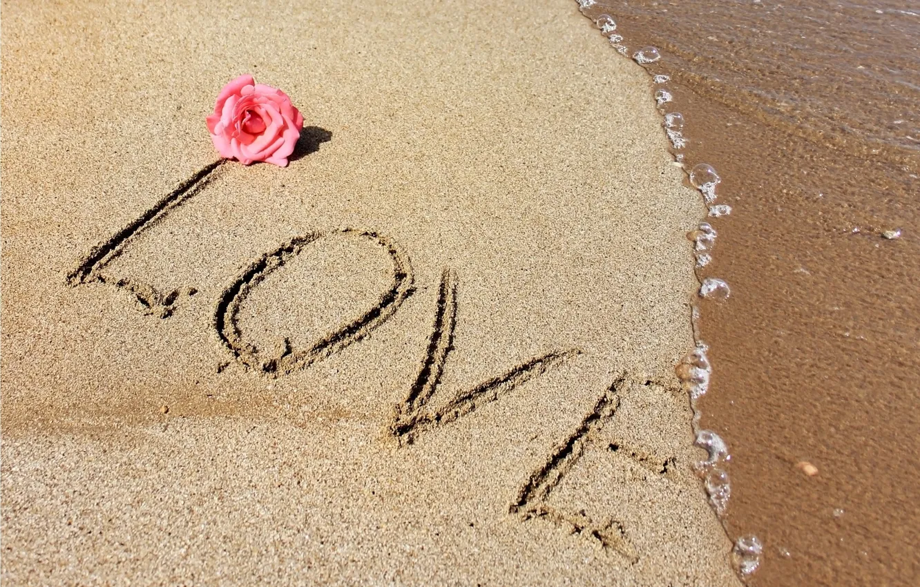 Фото обои песок, пляж, любовь, love, beach, romantic, sand