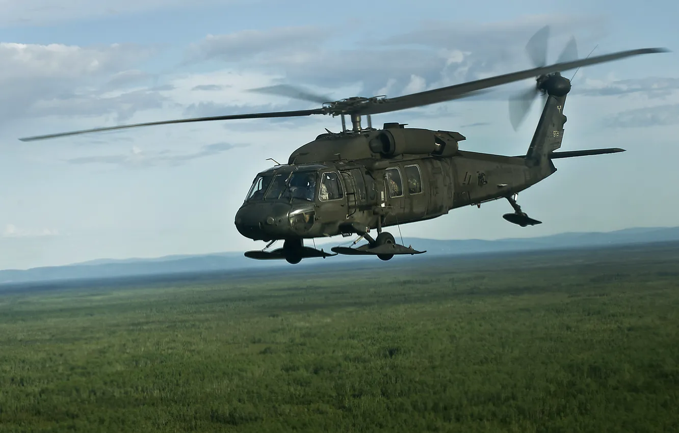 Фото обои полет, вертолёт, многоцелевой, UH-60, Black Hawk, «Блэк Хок»