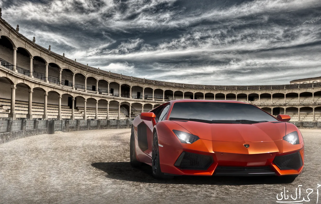 Фото обои Lamborghini, Italy, Rome, LP700-4, Aventador, Coliseum