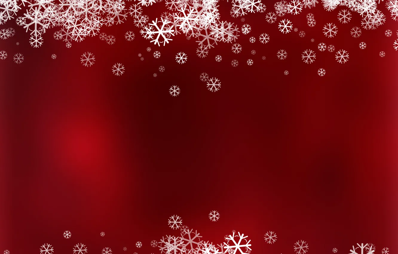 Фото обои зима, снег, снежинки, красный, фон, red, Christmas, winter