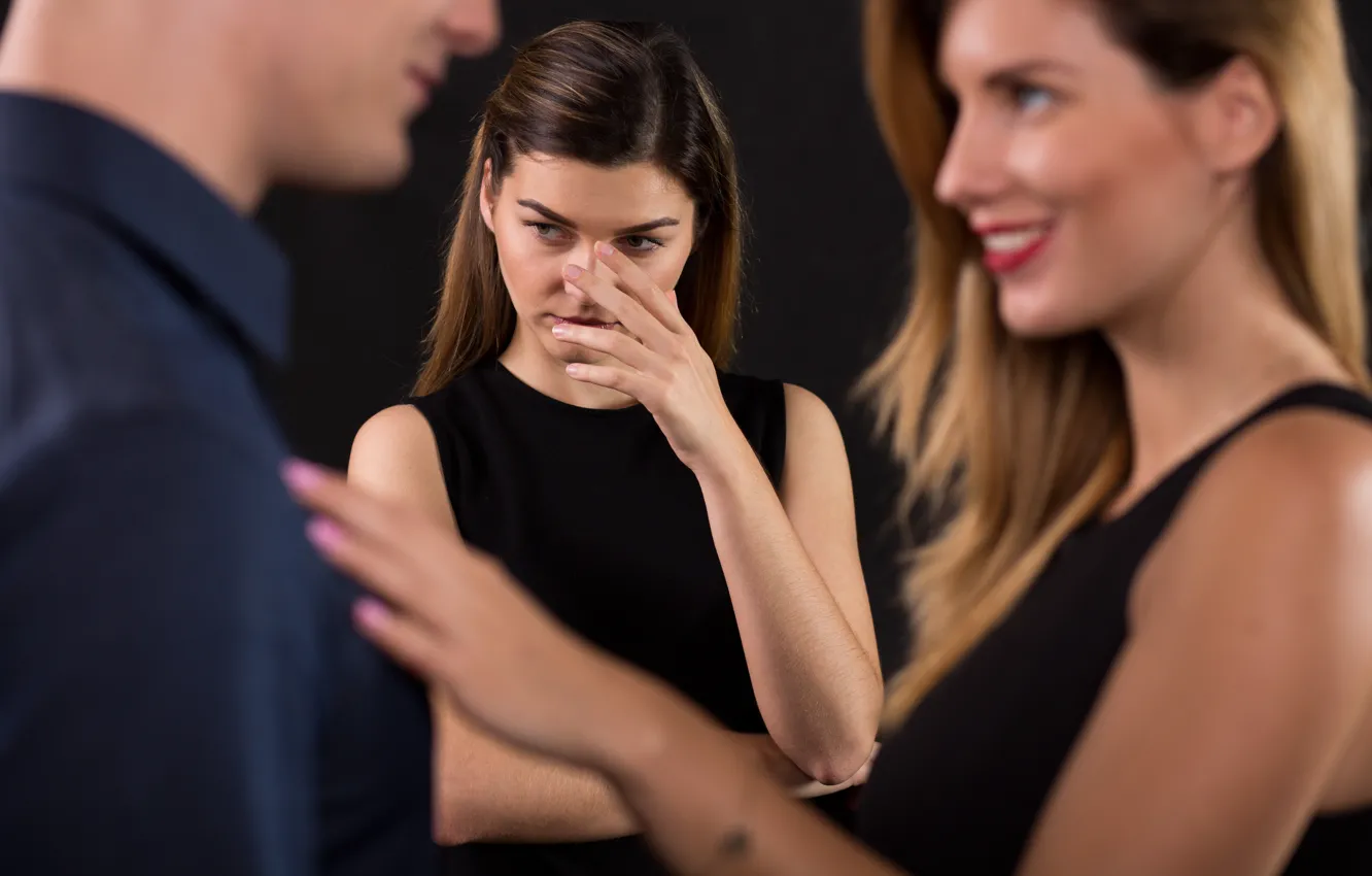 Фото обои man, women, envy, jealousy, criticism