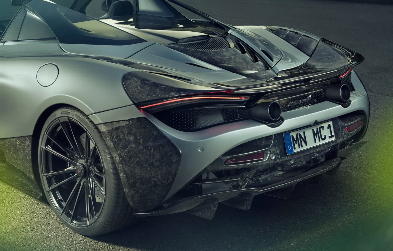 Фото обои McLaren, суперкар, вид сзади, Spider, Novitec, 720S, 2019