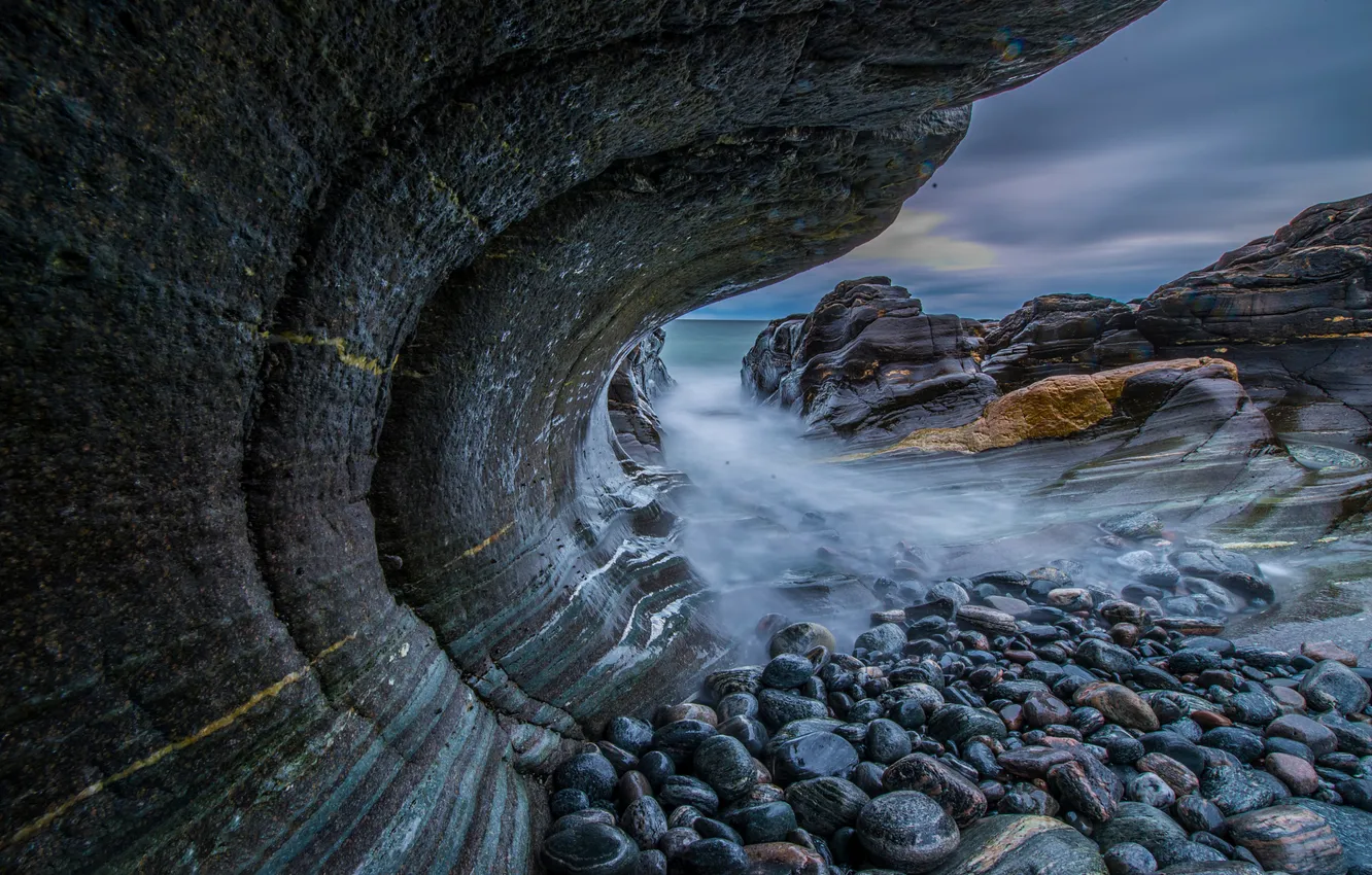 Фото обои море, камни, скалы, Норвегия