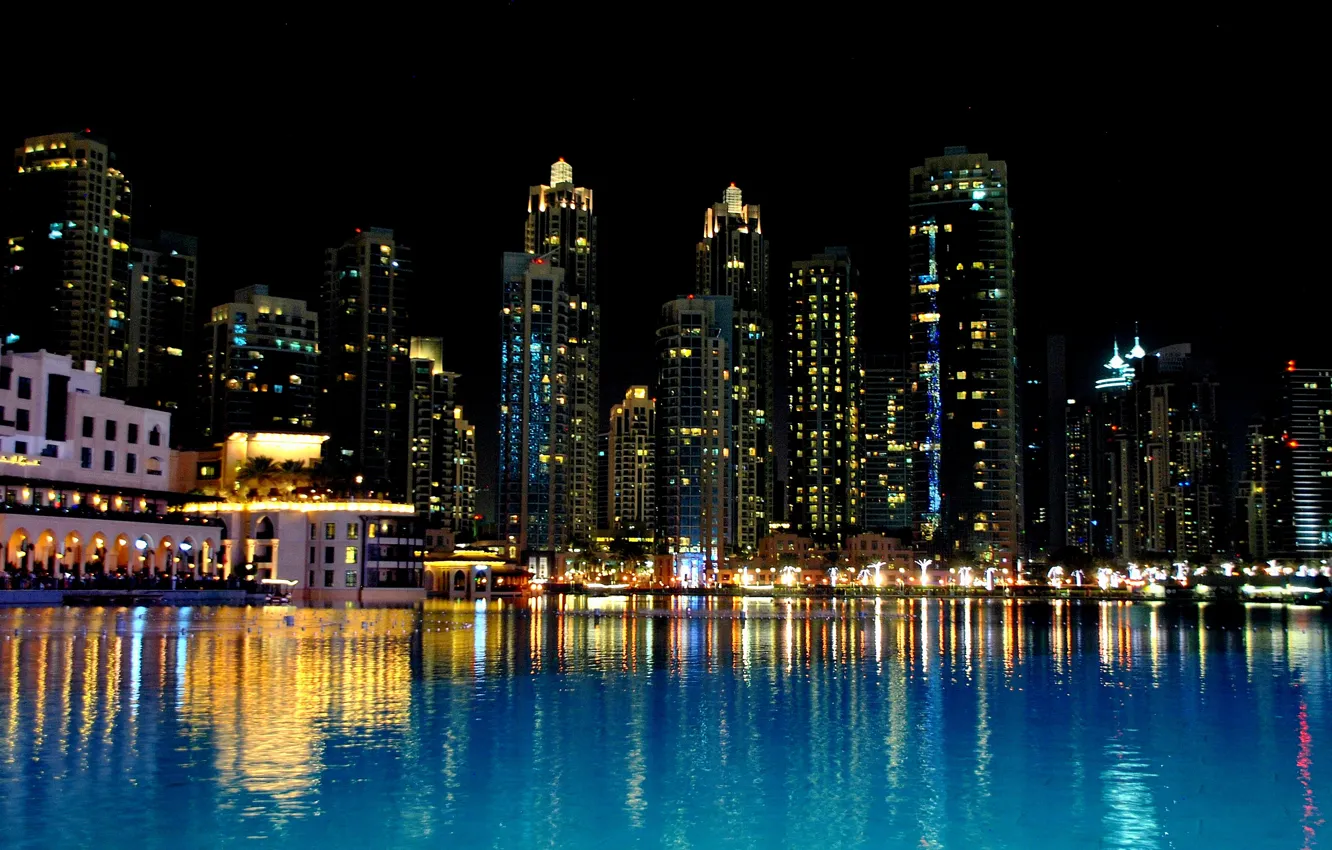 Фото обои ночь, Дубай, Dubai, night, ОАЭ, United Arab Emirates