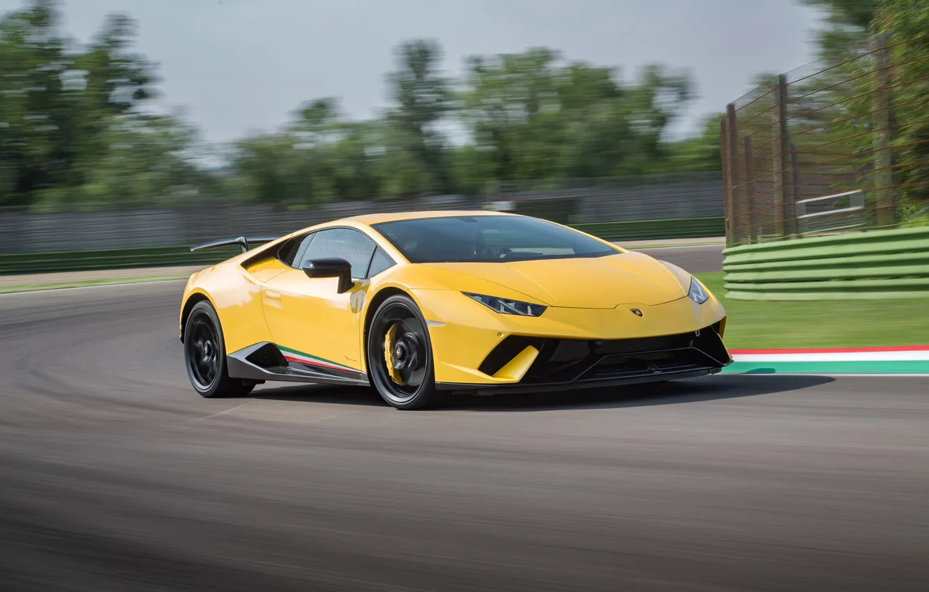 Фото обои Lamborghini, race, speed, Huracan, Huracan Performante, Lamborghini Huracan Performante