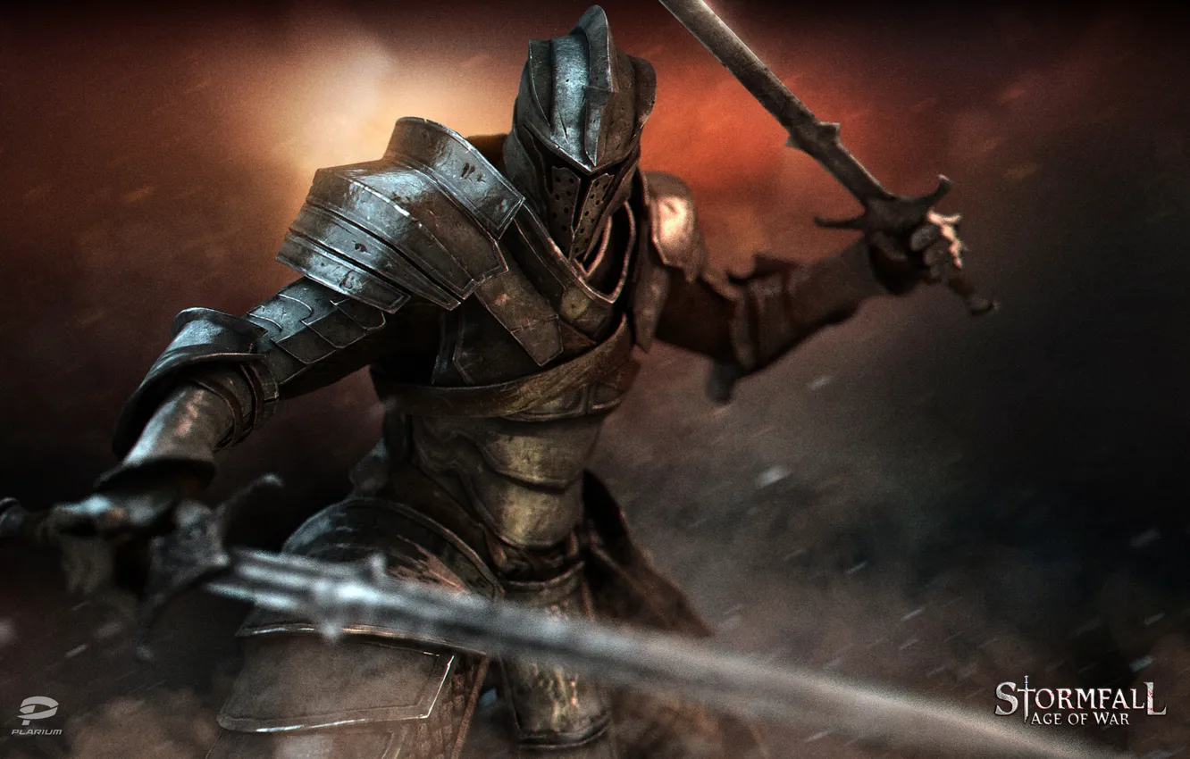 Фото обои sword, game, armor, ken, blade, warrior, helmet, Stormfall