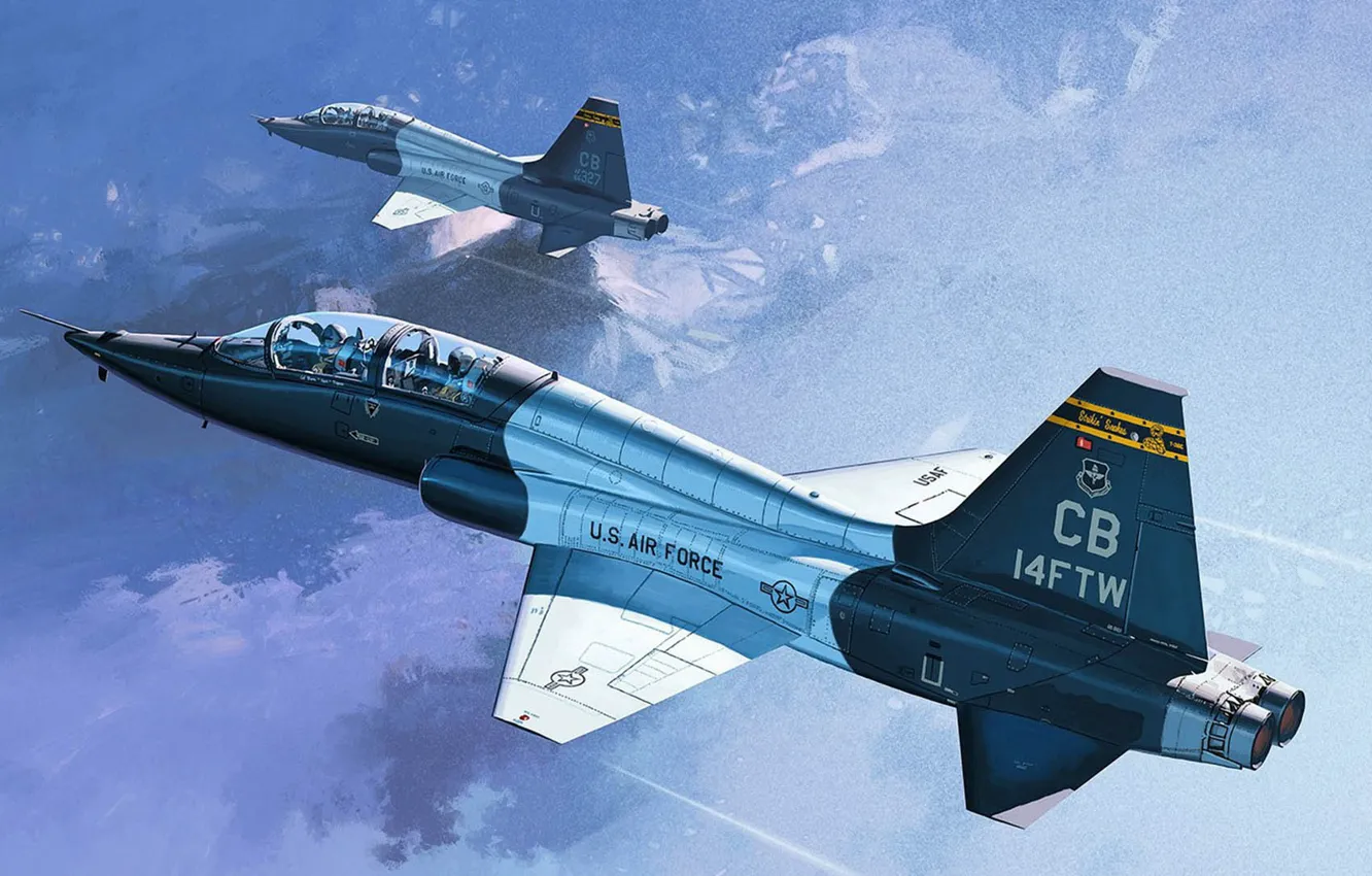 Фото обои США, учебно-тренировочный самолет, T-38C Talon, US Airforce, Northrop T-38 Talon, Chang Heum
