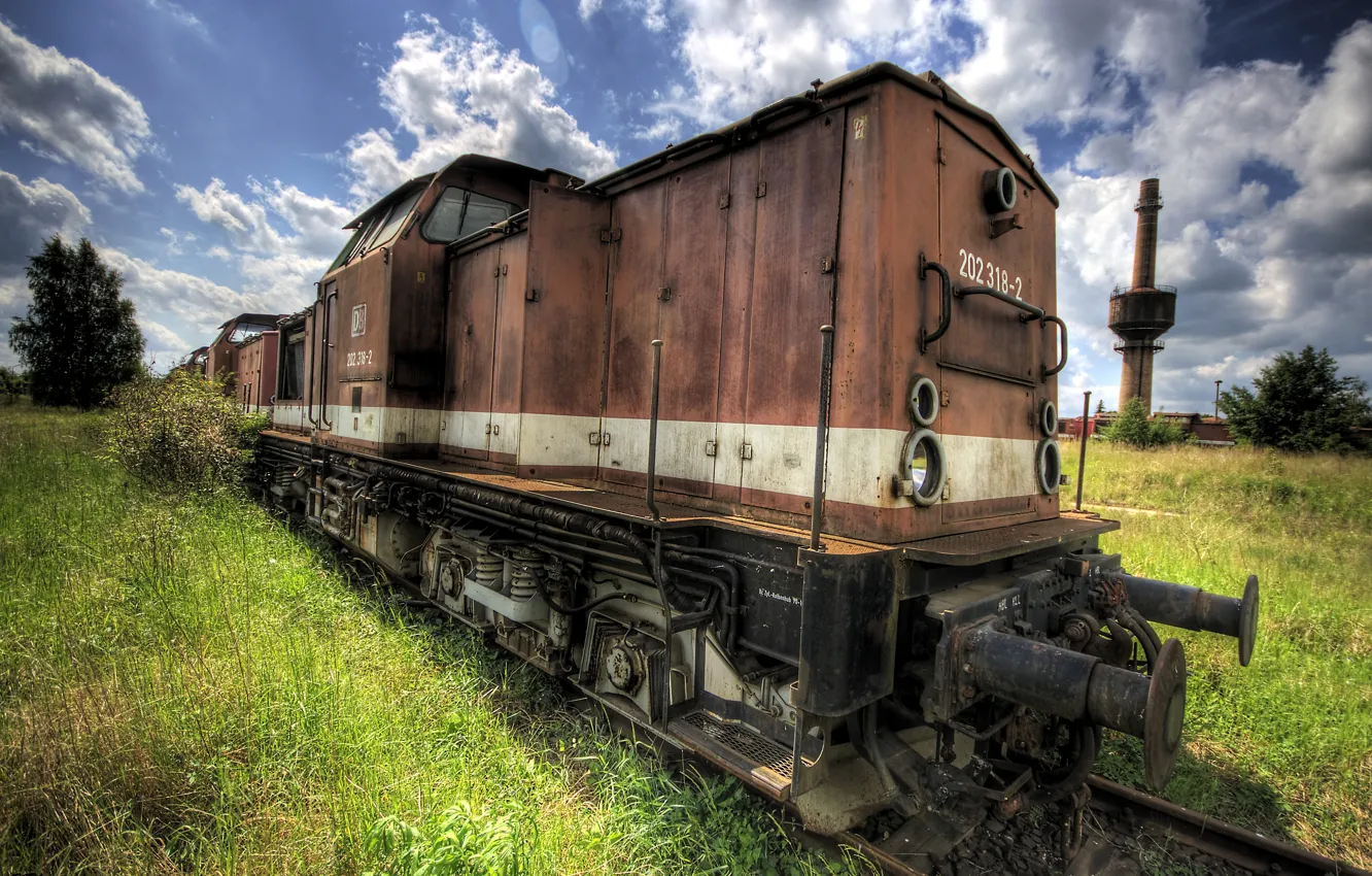 Фото обои поезд, ржавчина, старый