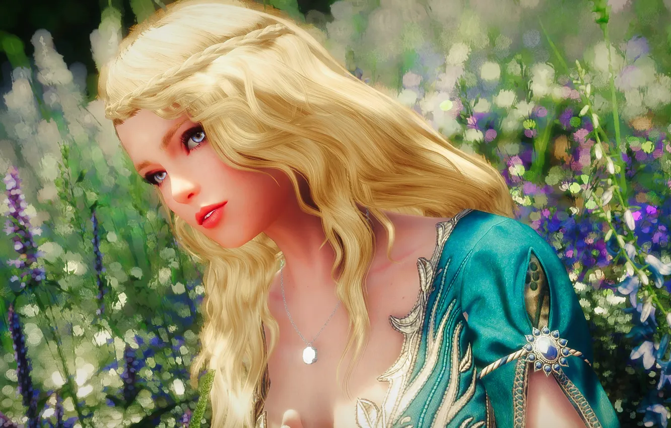 Фото обои девушка, лицо, фон, волосы, блондинка