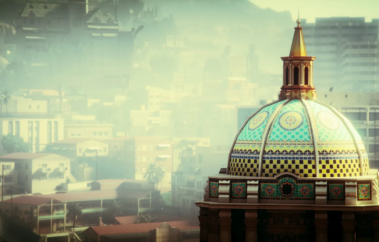 Фото обои пейзаж, city, город, игра, Игры, game, landscape, гта