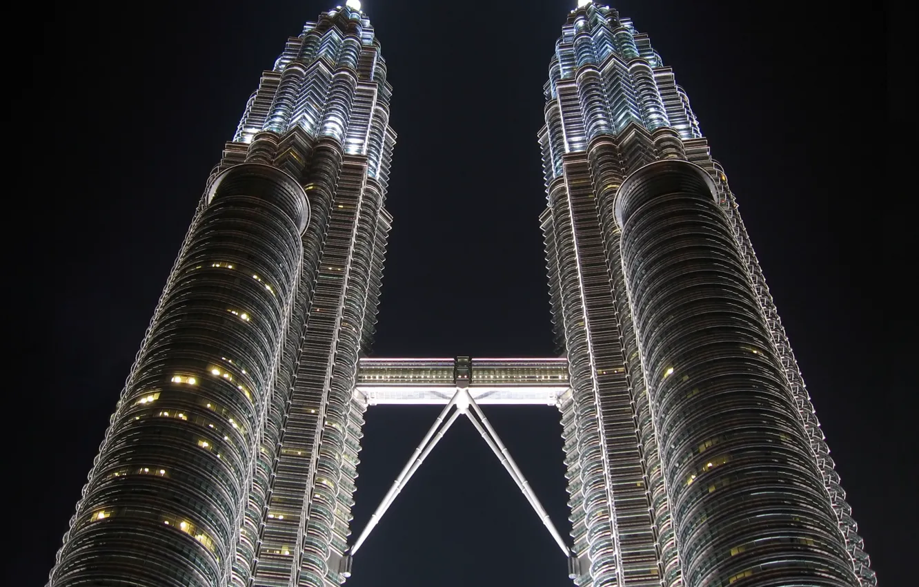 Фото обои ночь, небоскреб, night, skyscraper, Kuala Lumpur, Petronas, Malaysia