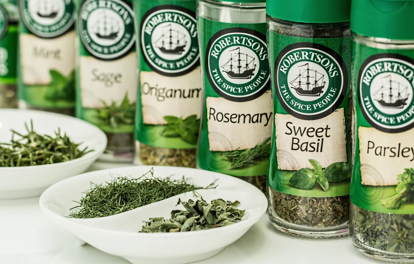 Фото обои Sweet, Rosemary, Spice, Parsley, Basil, Origanum, Pice