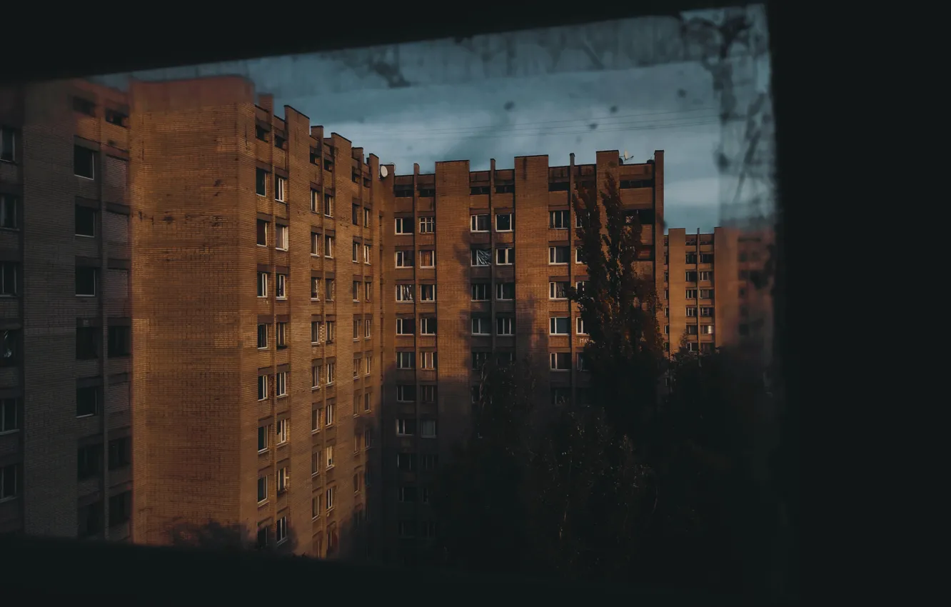 Фото обои city, autumn, houses