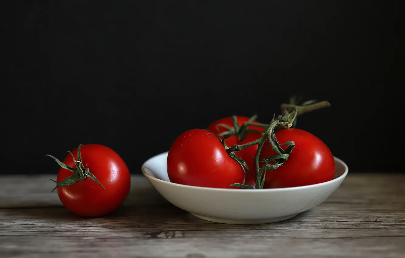 Фото обои миска, помидоры, томаты