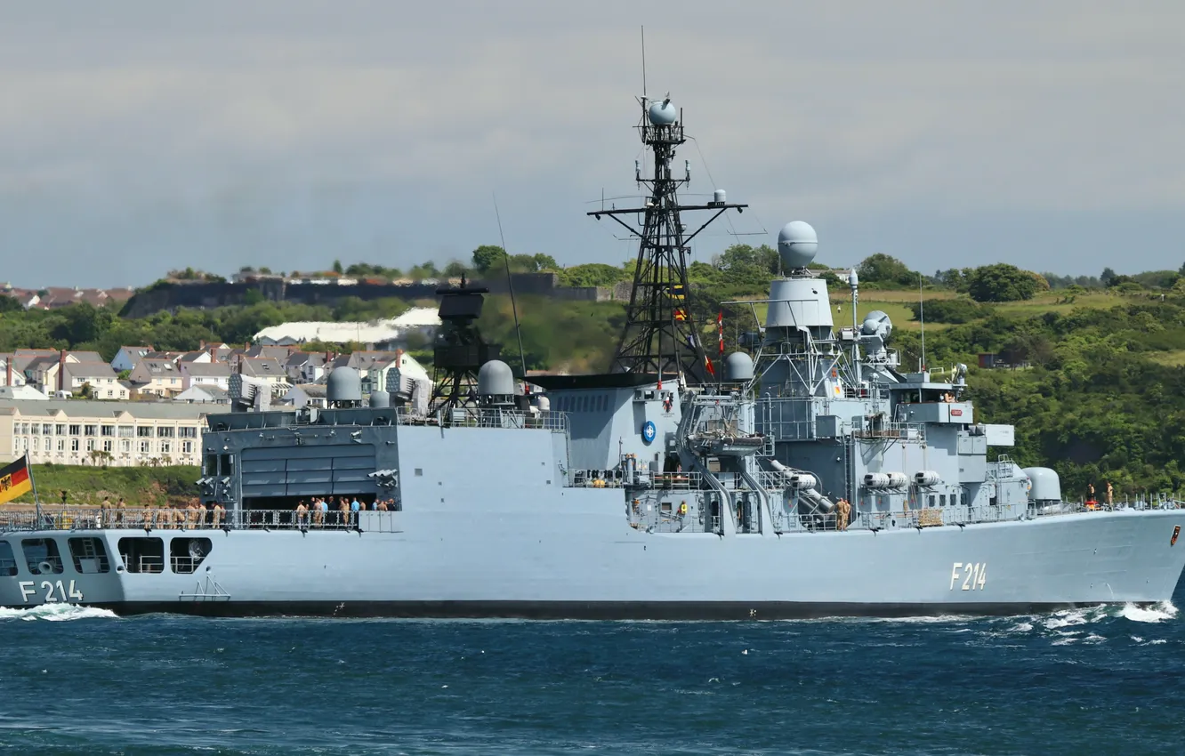 Фото обои корвет, ВМС Германии, FGS Lübeck