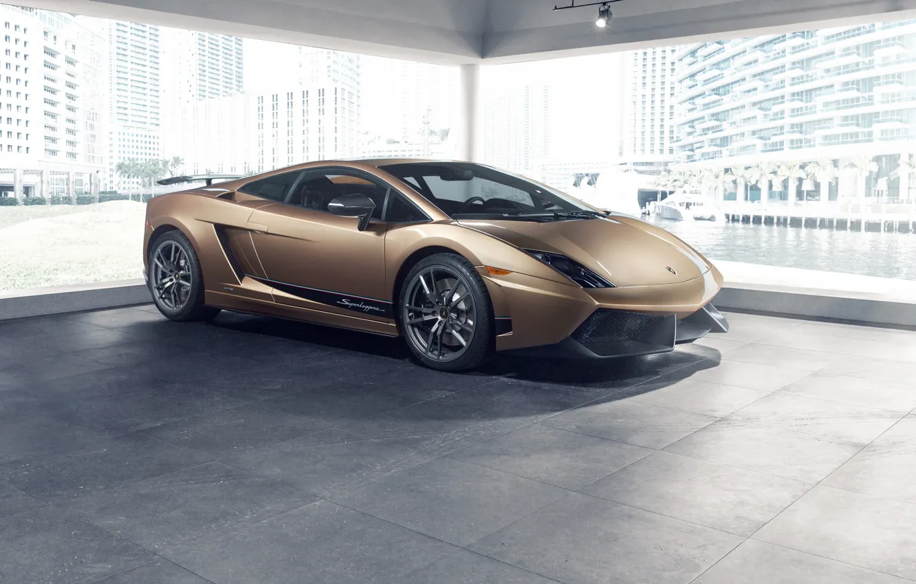 Фото обои Lamborghini, Superleggera, Gallardo, Colors, LP570-4, Prestige, Oro Elios