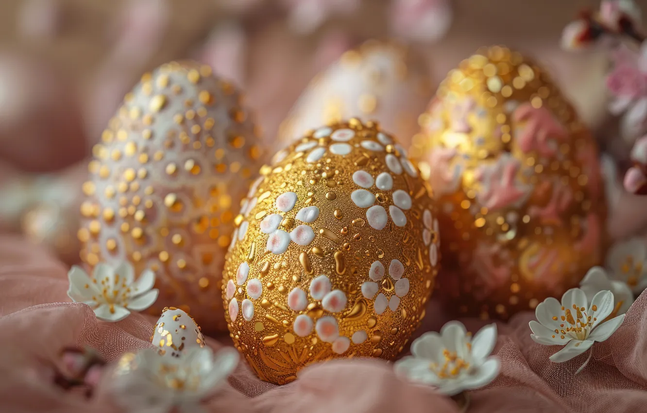Фото обои праздник, яйца, Пасха, роспись, крашеные, ИИ-арт, пасхальный фон, НЕЙРОСЕТЬ
