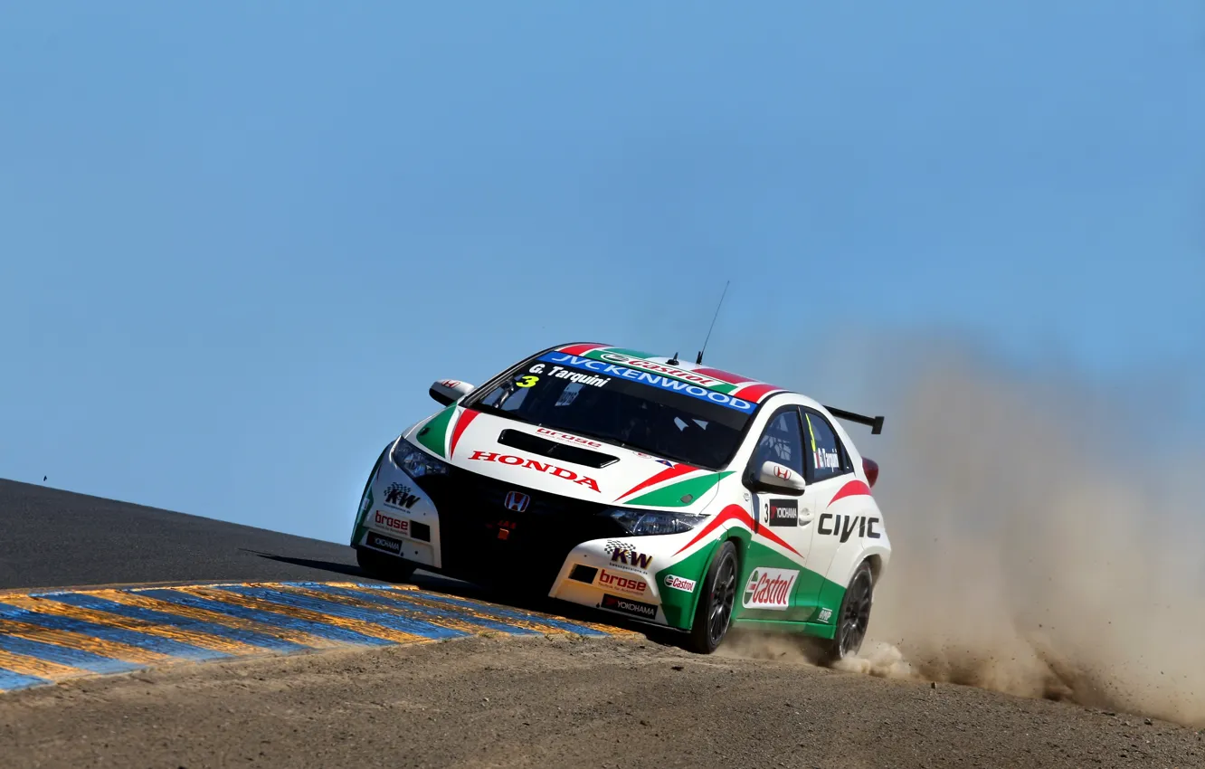Фото обои фон, обои, USA, Honda, Civic, WTCC, Sonoma, Tarquini
