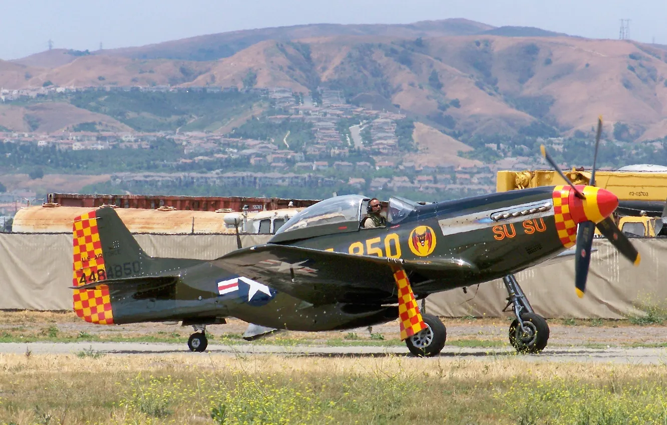 Фото обои истребитель, американский, North American, периода Второй мировой войны, P-51 &ampquot;Mustang&ampquot;