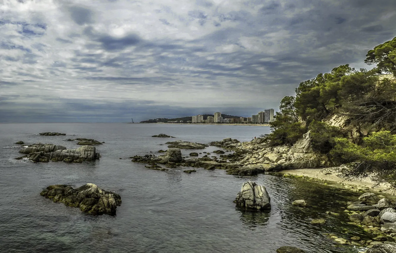 Фото обои город, панорама, Испания