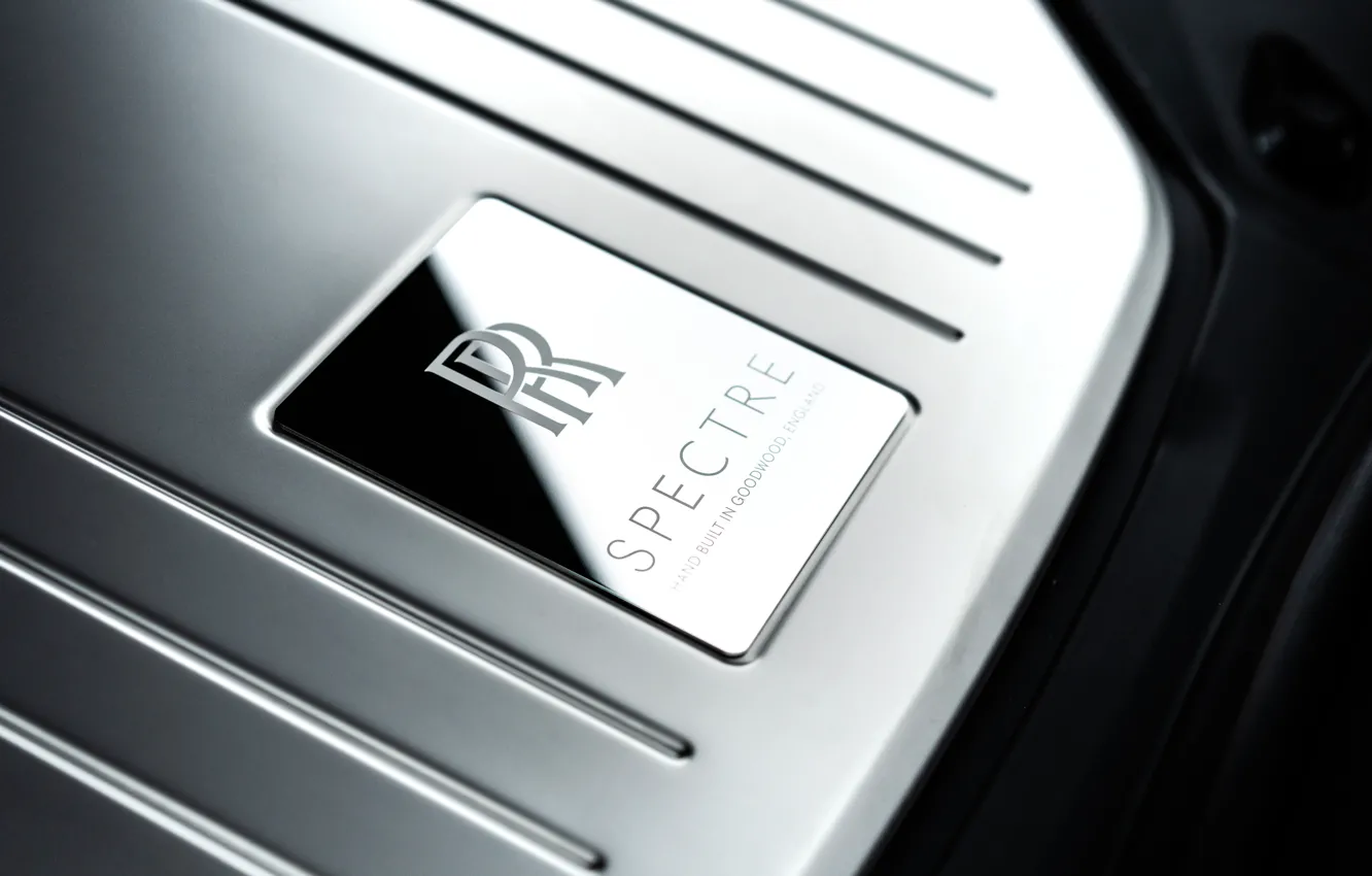 Фото обои Rolls-Royce, logo, Spectre, badge, Rolls-Royce Spectre