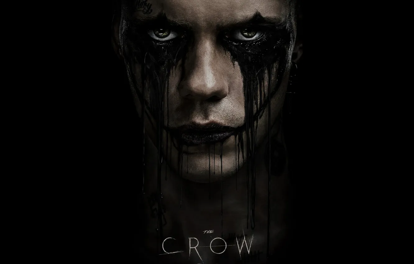 Фото обои взгляд, Ворон, макияж, постер, The Crow, 2024