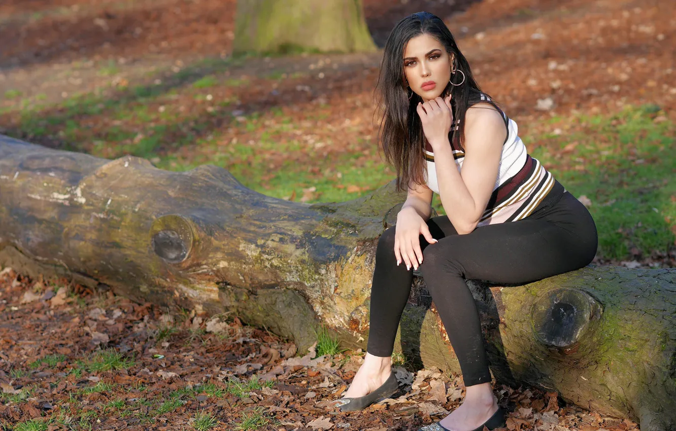 Фото обои девушка, природа, лицо, красотка