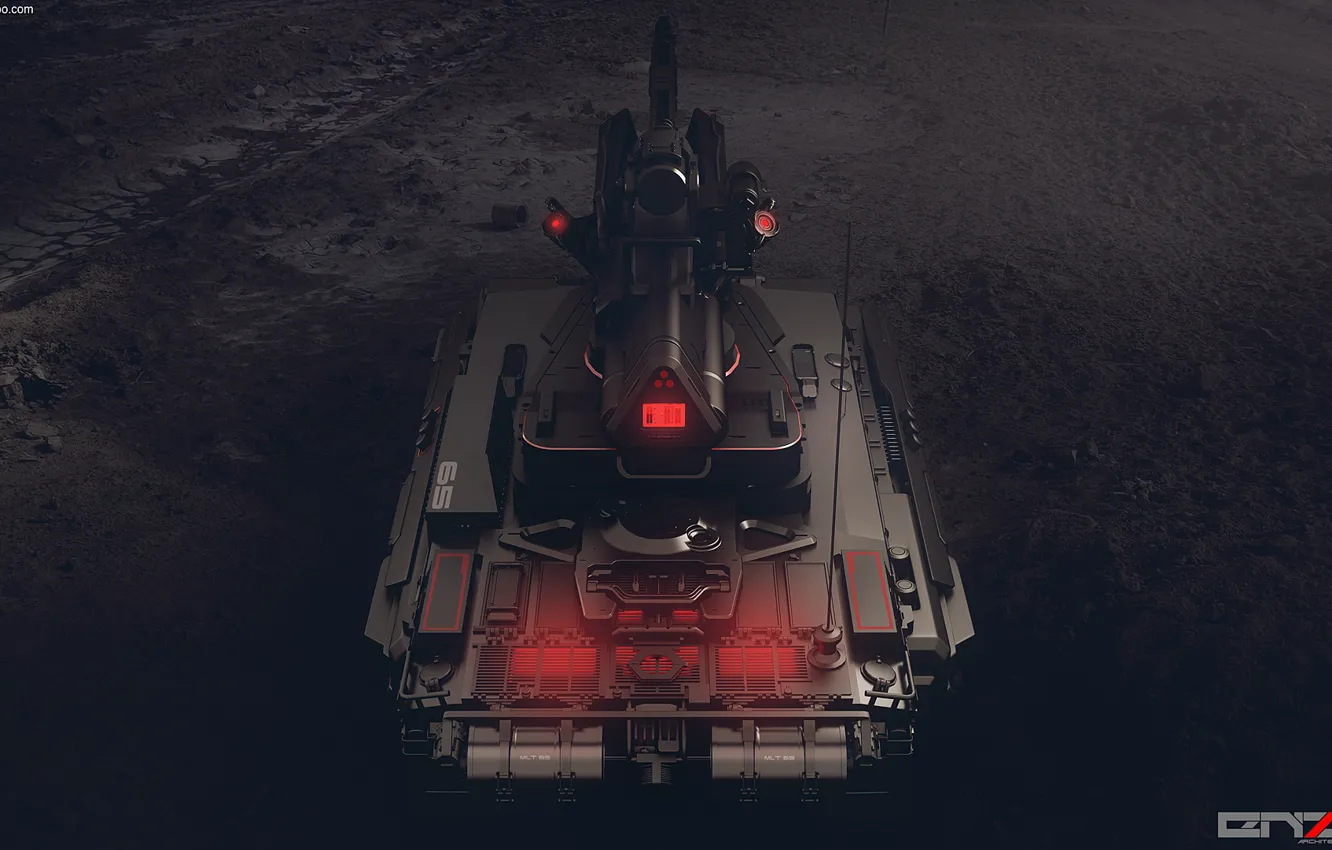 Фото обои танк, задок, Light tank concept