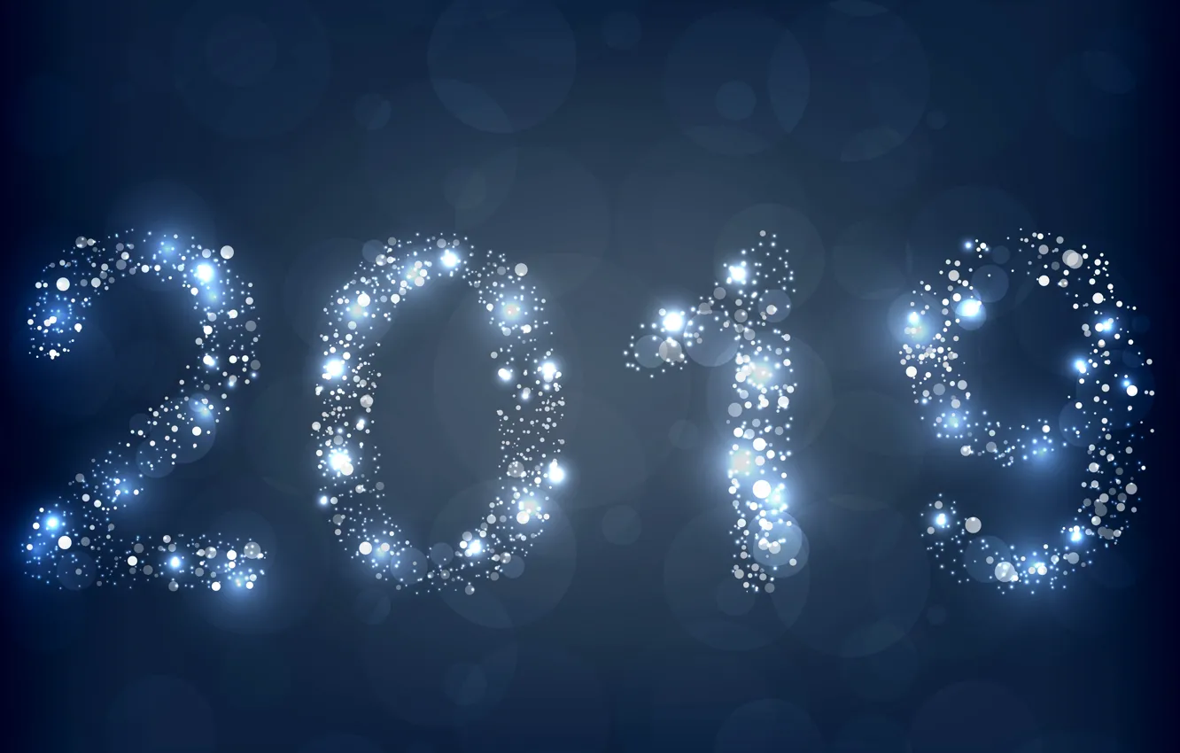 Фото обои салют, Новый Год, цифры, background, New Year, fireworks, Happy, sparkle