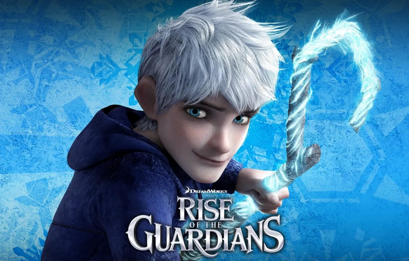 Фото обои лед, снег, мультфильм, DreamWorks, персонаж, Джек, Rise of the Guardians, Хранители снов