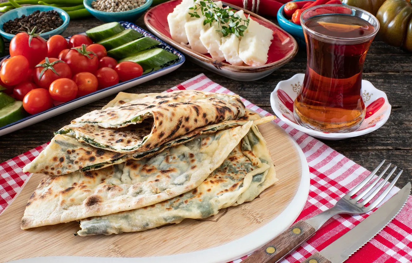 Фото обои breakfast, tea, pastry