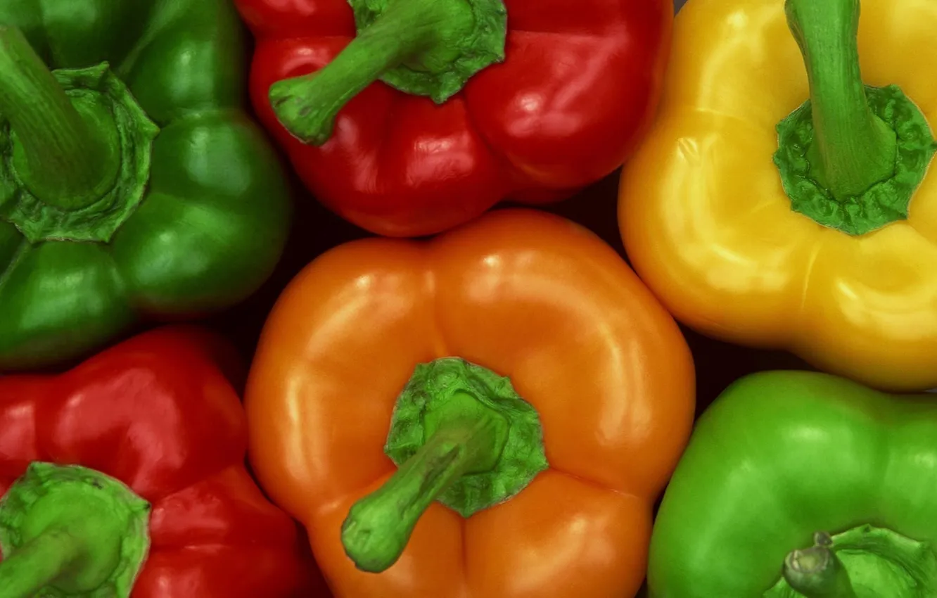 Фото обои цвета, макро, еда, перец, peppers, болгарский, colored