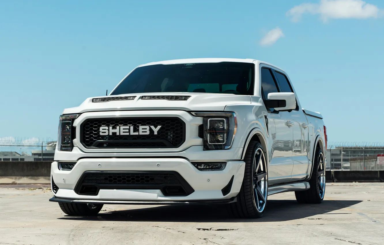 Фото обои Ford, Ford F-150, White, Pickup, Shelby Supersnake