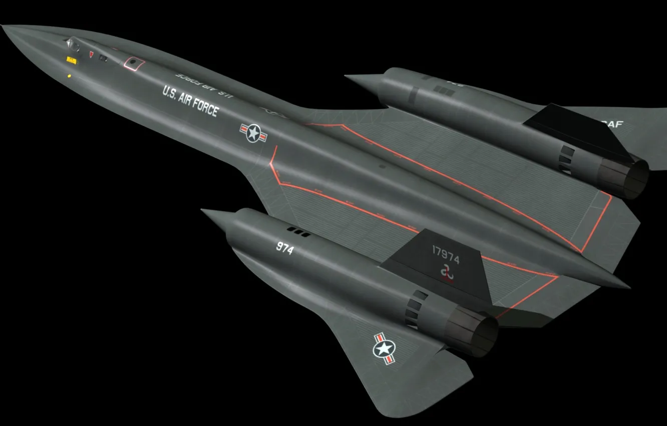 Фото обои SR 71 Blackbird, стратегический разведчик