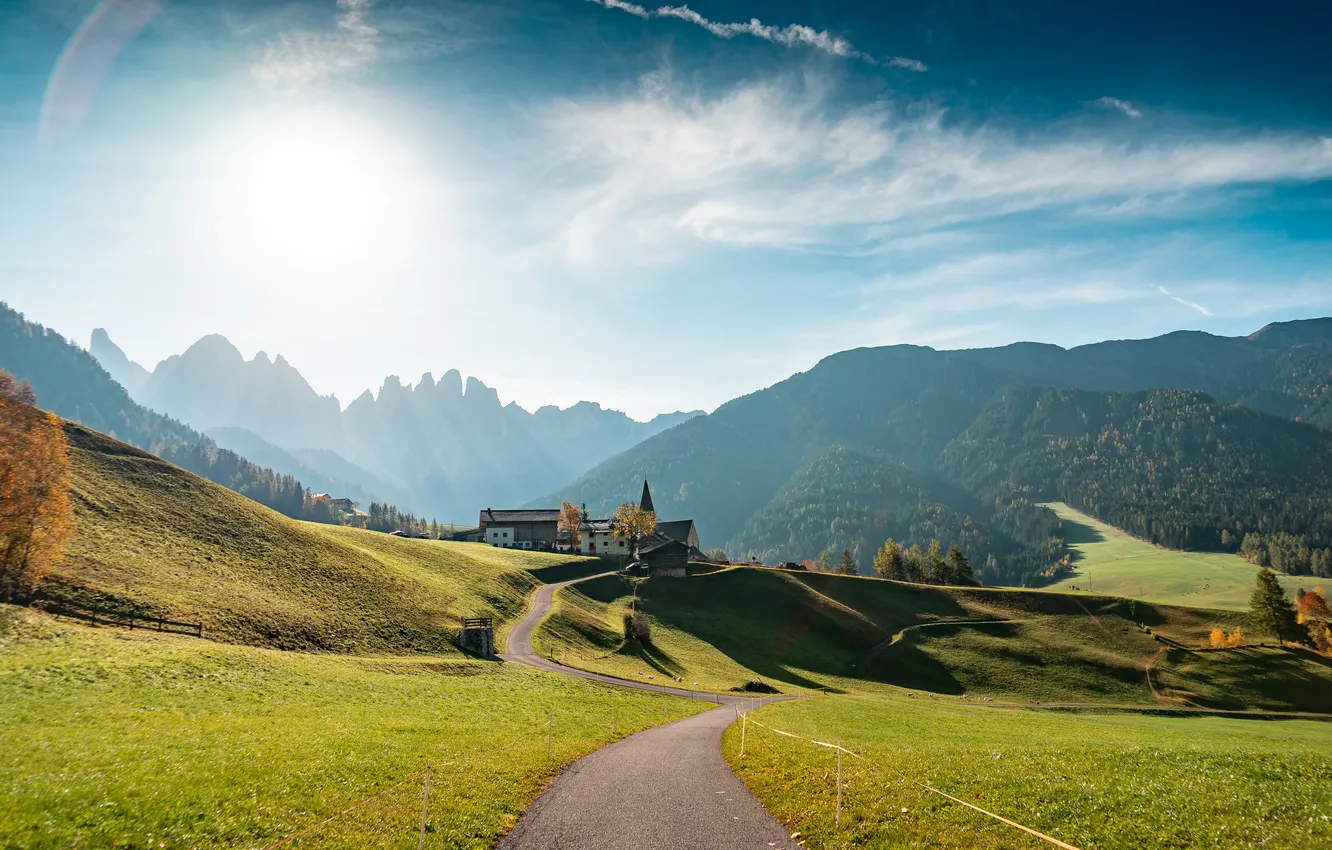 Фото обои road, Europe, mountains, the Alps