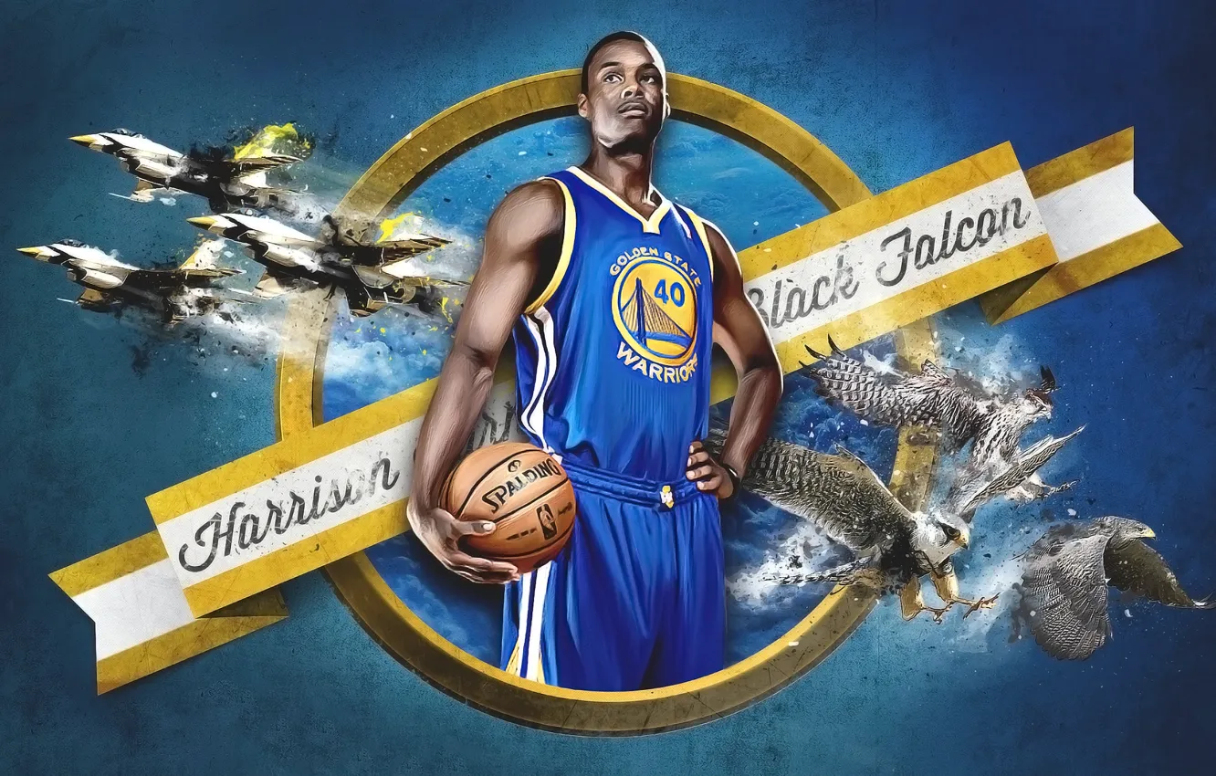 Фото обои Мяч, Баскетбол, NBA, Golden State Warriors, Игрок, Харрисон Барнс, Harrison Barnes