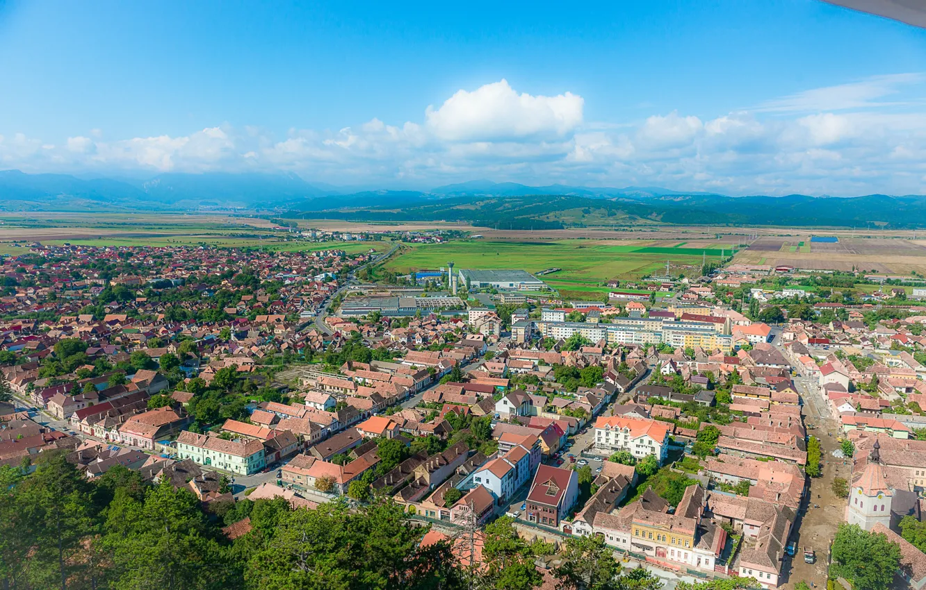 Фото обои город, панорама, panorama, town, Romania, Румыния