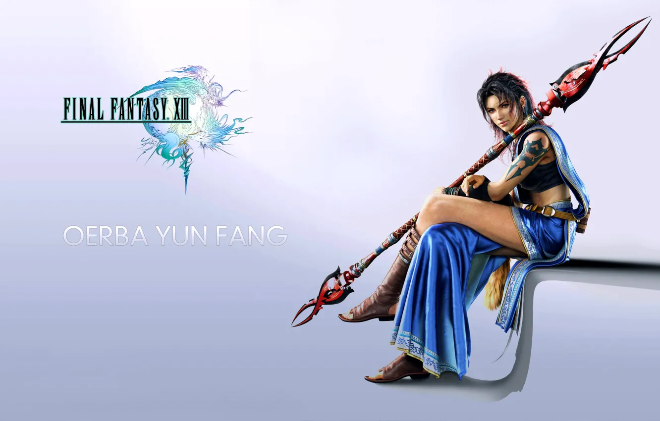 Фото обои Посох, Final Fantasy XIII, Последняя Фантазия 13, Oerba Yun Fang, Эл Си, Оэрба, Фанг