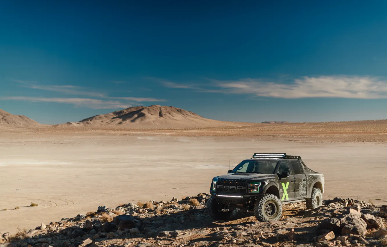 Фото обои пустыня, Ford, Raptor, F-150, 2017, Xbox One X Edition