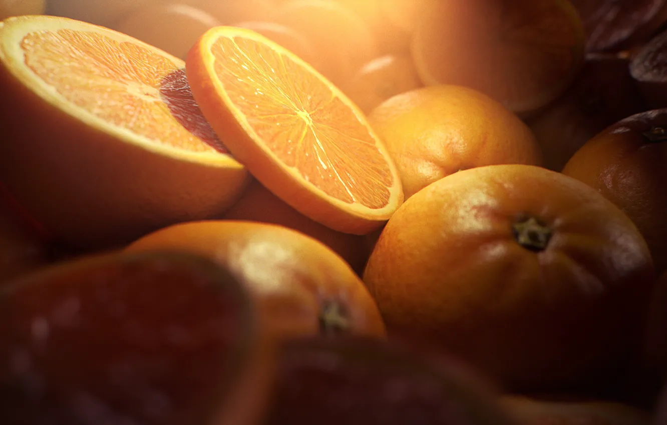 Фото обои Оранжевый, Orange, Апельсин, Апельсины, Еда, Фрукт, Tomas Kral, Fruit