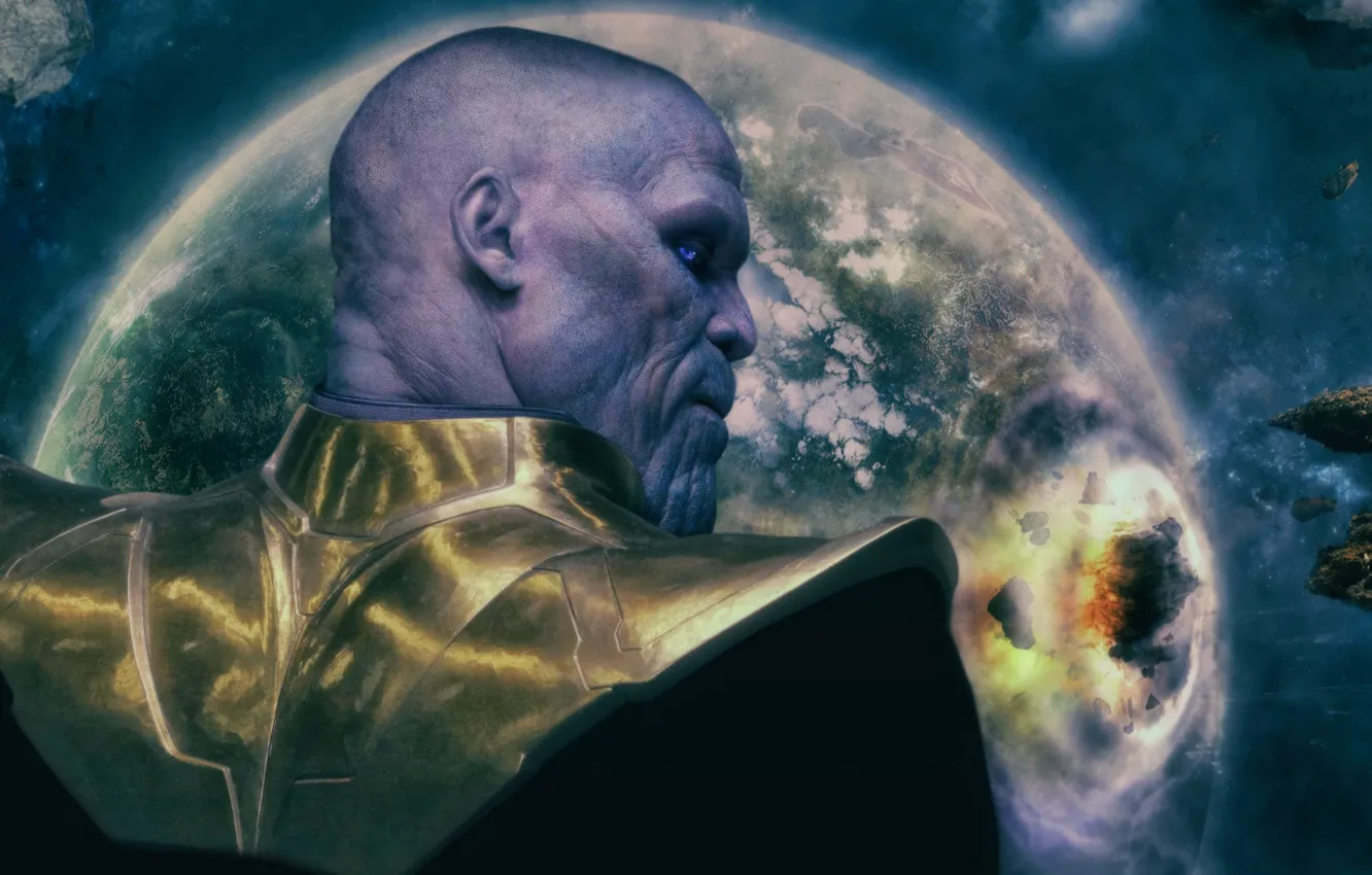 Фото обои War, Cosmos, Thanos, Avengers: Infinity War