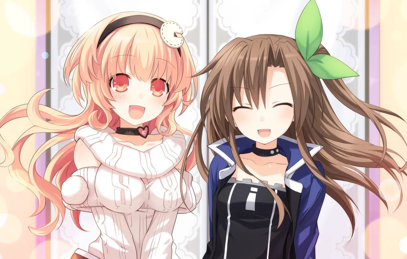 Фото обои anime, tsunako, девушки, neptune (series), compa, art