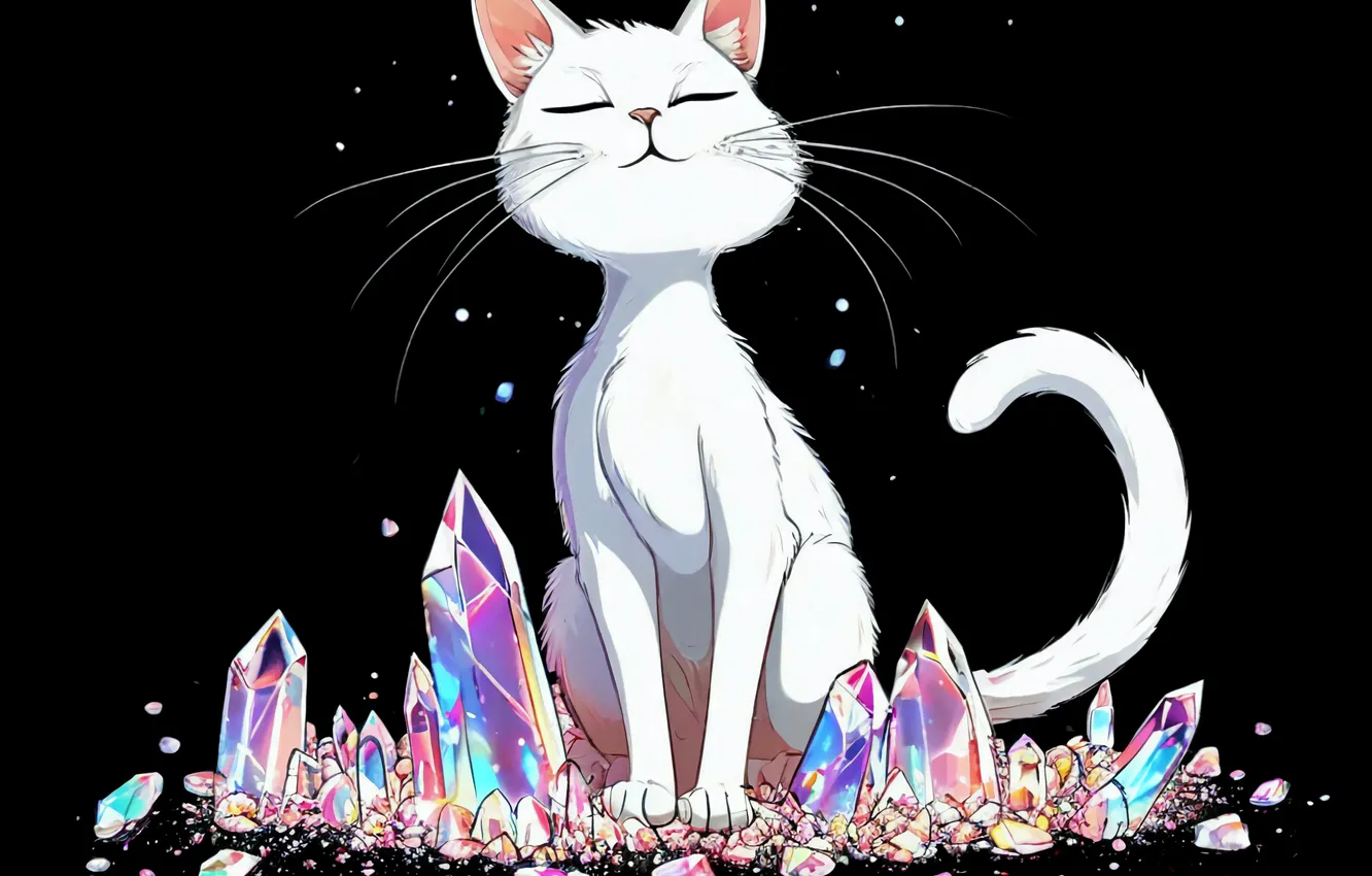 Фото обои кошка, кот, ИИ АРТ