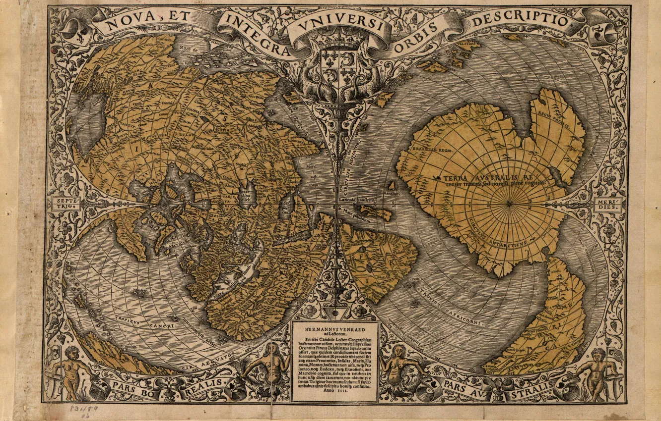 Фото обои карта, карта мира, старинная карта