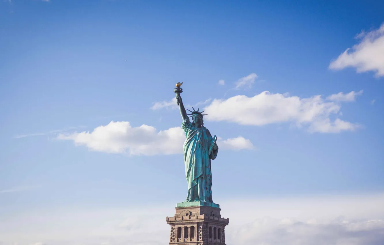 Фото обои США, Статуя Свободы, Нью- Йорк