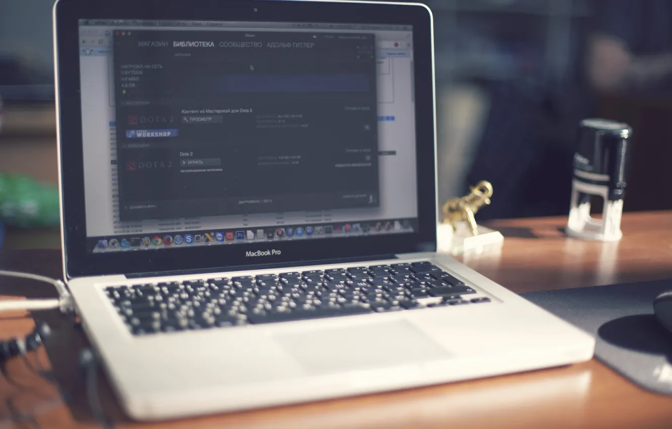 Фото обои apple, macbook, office, pro
