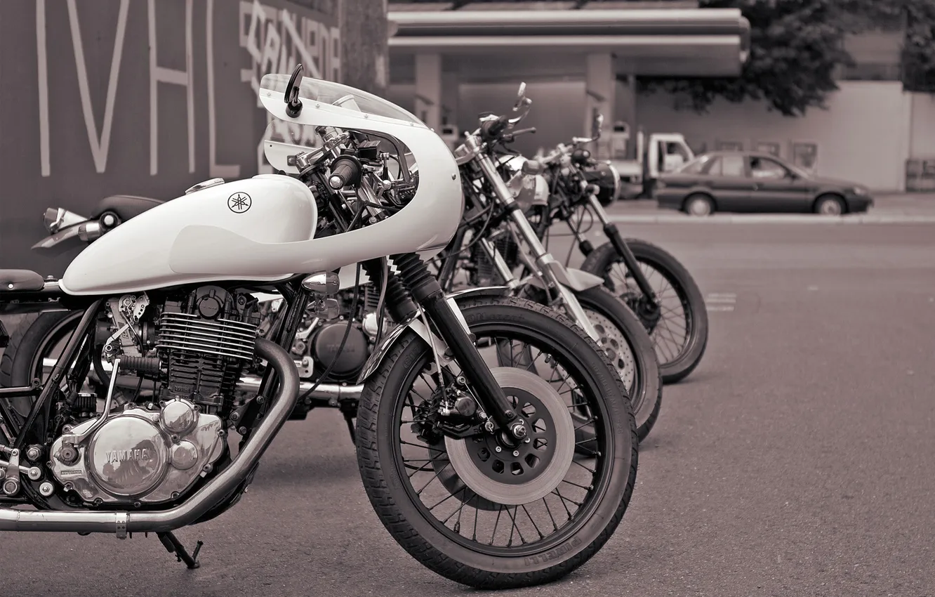 Фото обои модель, мотоцикл, класс, кастом, custom, Ямаха, кастомайзинг, Cafe Racer