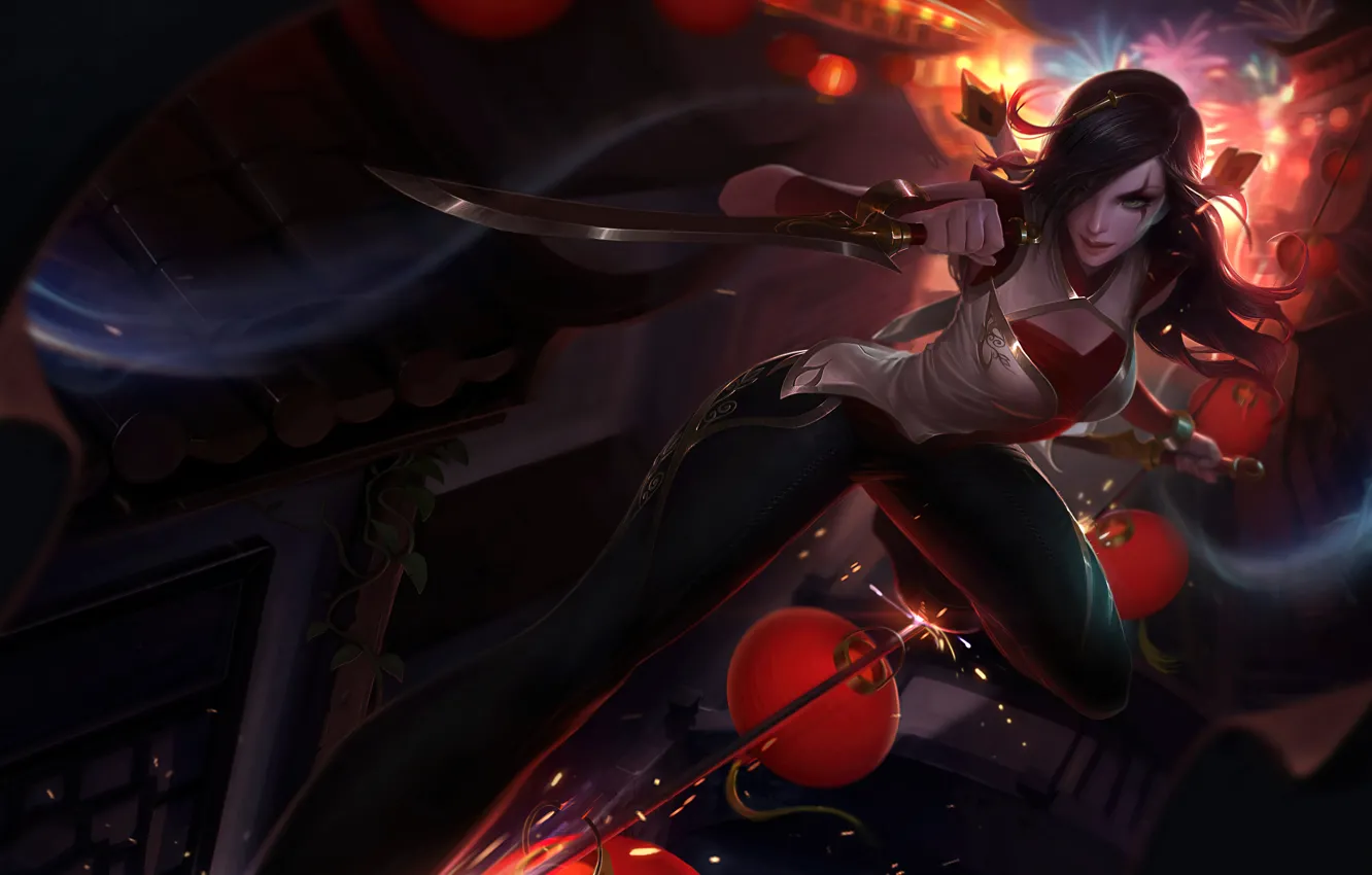 Фото обои Art, Game, League of Legends, Katarina, Skin, LoL, MOBA