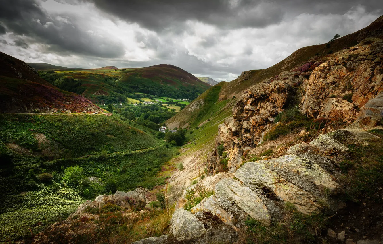 Фото обои Уэльс, North Wales, Sychnant Pass