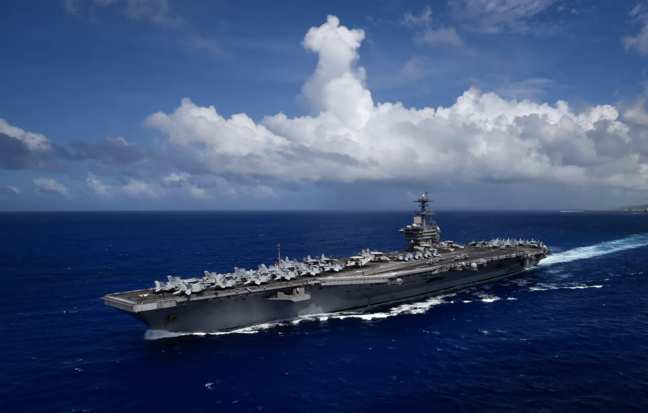 Фото обои авианосец, USS Theodore Roosevelt, CVN 71